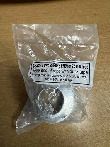 Chromed brass 28m - 28m, rope