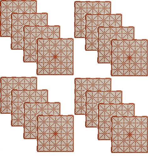 Pack terracotta mesh - 16,