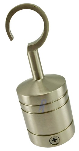 Satin nickel decking rope - nickel, hook