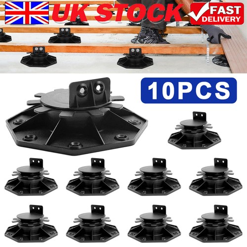 10pc adjustable decking feet - adjustable,