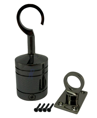 Gun metal black - metal, rope